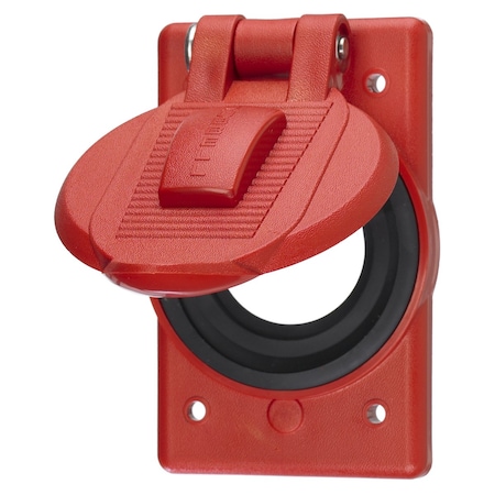 Hubbell Wiring Device-Kellems Weatherproof Cover, Wall Box Type, 1 Gang, Thermoplastic, Raised Cover Type HBL7428WOR